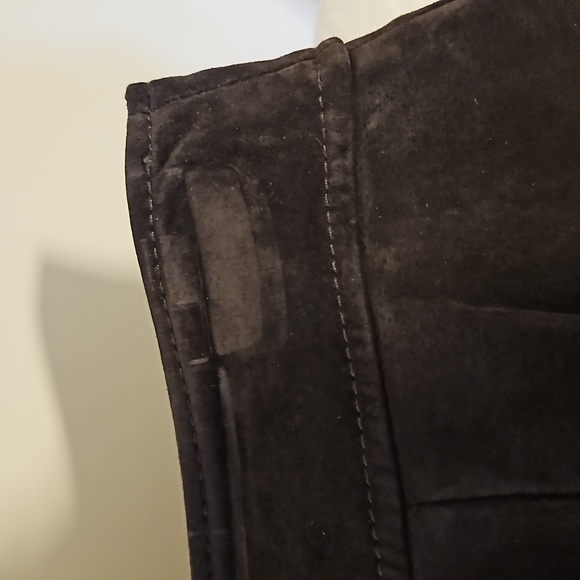 DANIER - SUEDE leather pants - Dark Chocolate Size 2 - Picture 13 of 14